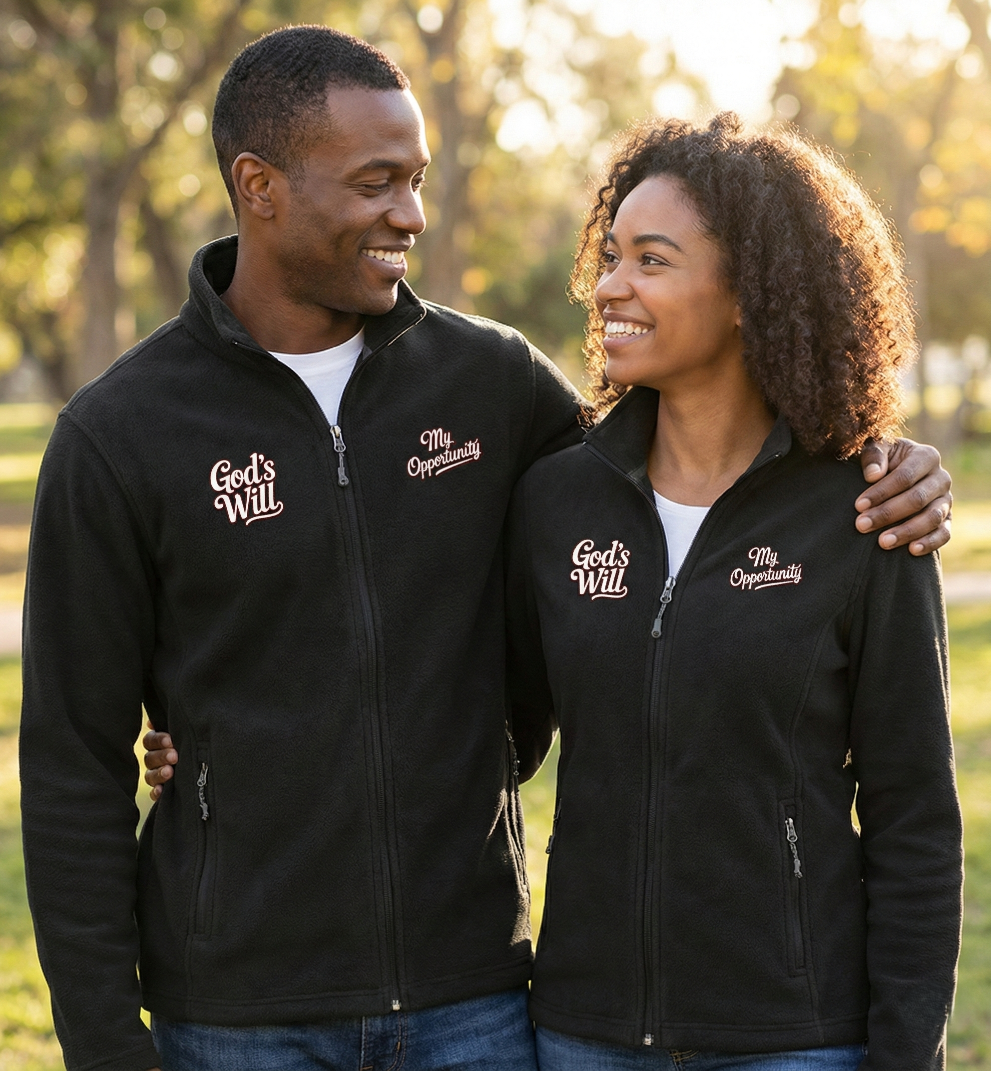 GWMO Signature Full-Zip Fleece | "God's Will, My Opportunity" | Unisex