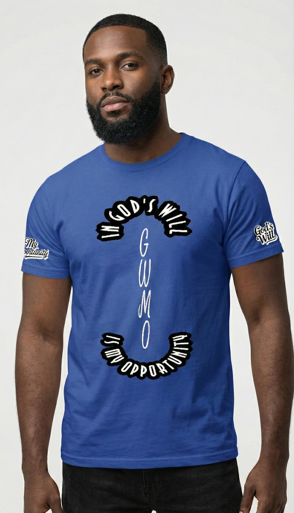 GWMO "In God's Will" | Graphic Tee | with Sleeve Print