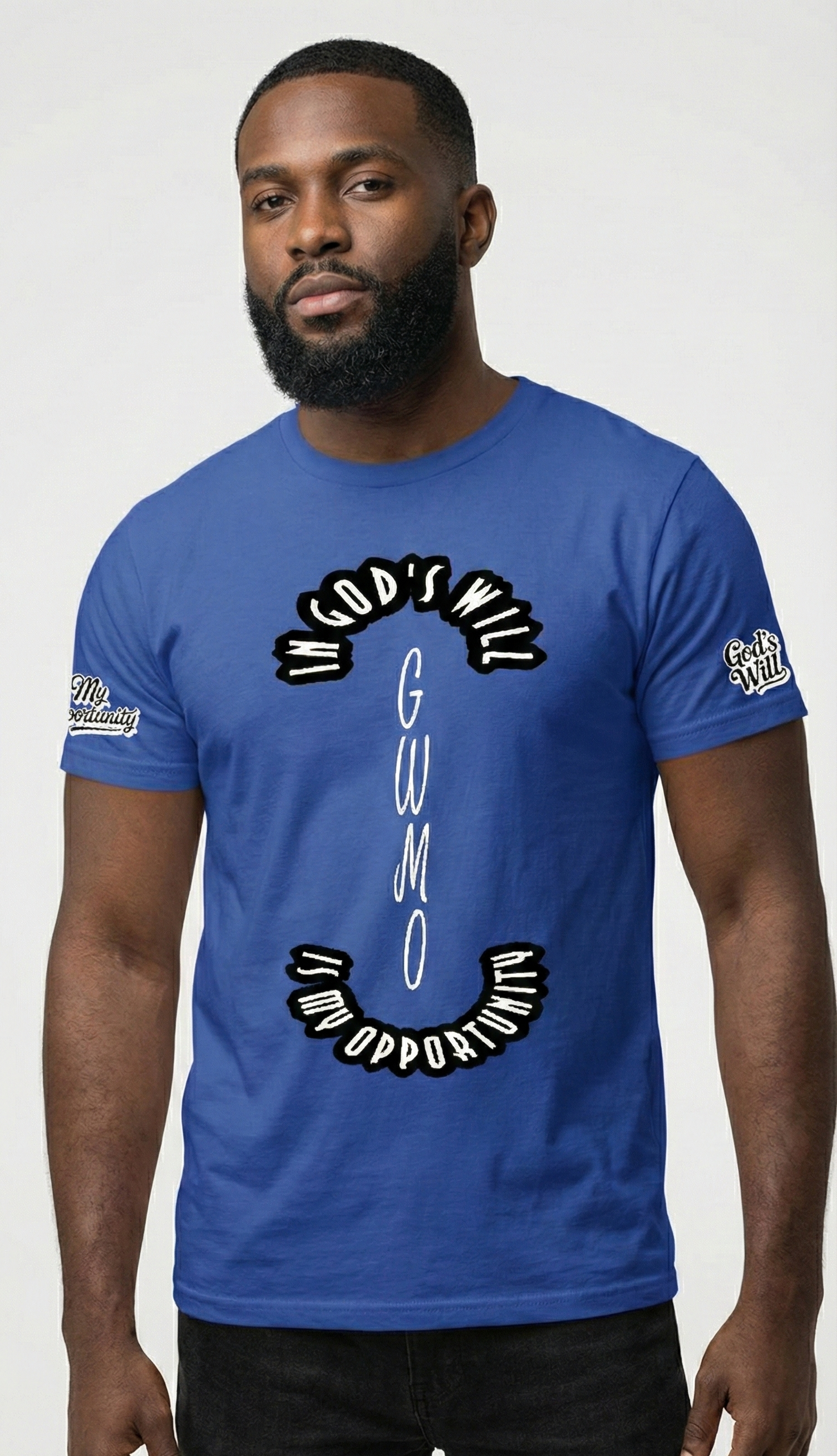 GWMO "In God's Will" | Graphic Tee | with Sleeve Print