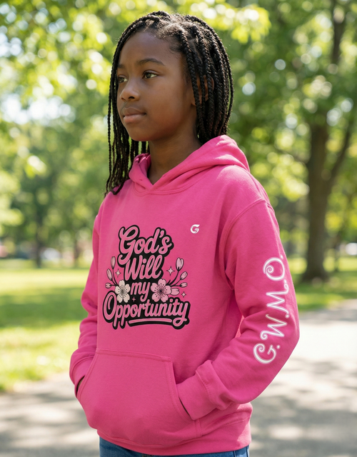 "God's Will My Opportunity" | Youth Girls Hoodie | Floral Edition