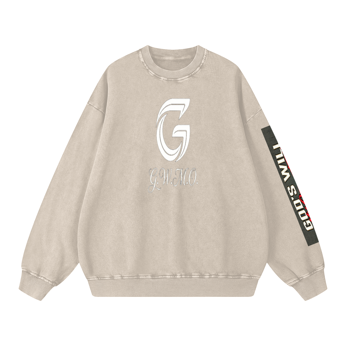 G.W.M.O. Signature "God's Will" | Vintage Wash Crewneck | Longsleeve | Unisex